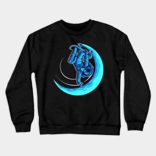 Skating on the moon Crewneck Sweatshirt